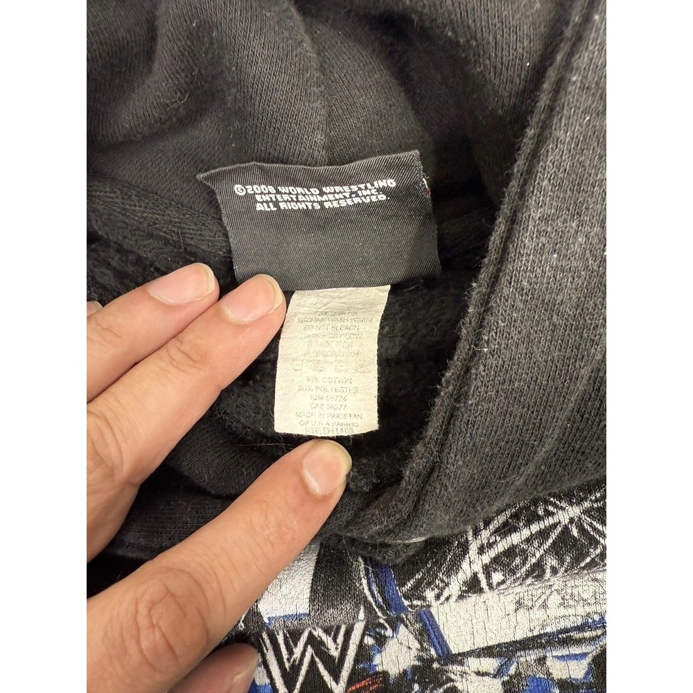 WWE Y2K 2009 Pre Shrunk Wrestlemania 25th Anniversary Black Hoodie Size M - Picture 4 of 15